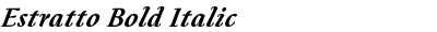 Estratto Bold Italic